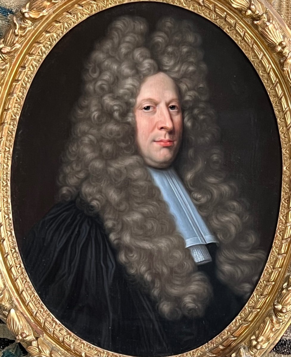 French Portrait Of Claude Vaillant (died In 1708) Entourage Of Charles Le Brun (1619 - 1690)-photo-2