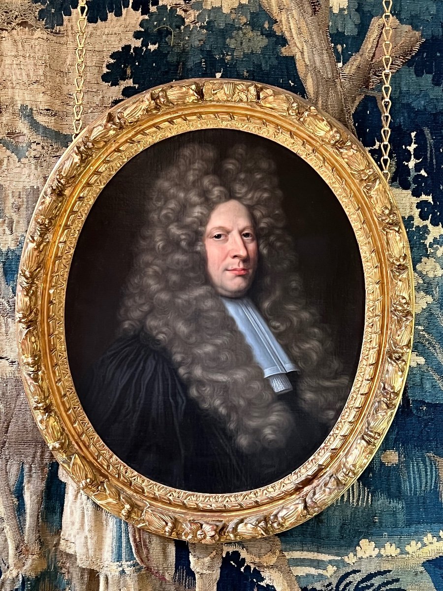 French Portrait Of Claude Vaillant (died In 1708) Entourage Of Charles Le Brun (1619 - 1690)-photo-4