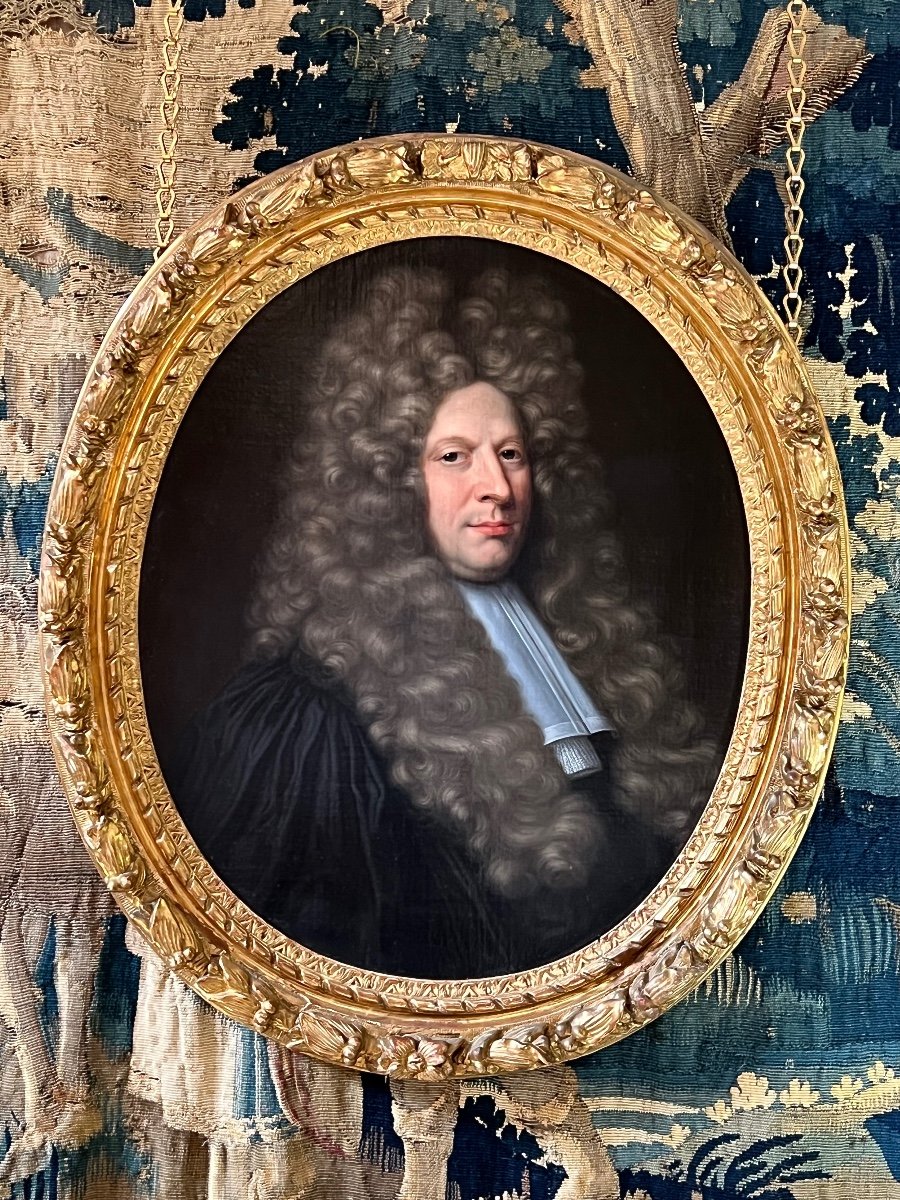 French Portrait Of Claude Vaillant (died In 1708) Entourage Of Charles Le Brun (1619 - 1690)-photo-2