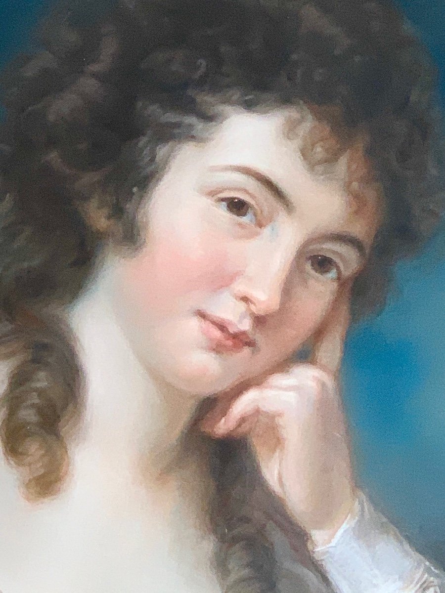 Portrait Of Miss Mary Linwood With A Book Entitled "da Vinci On Painting" By John Russell -photo-3