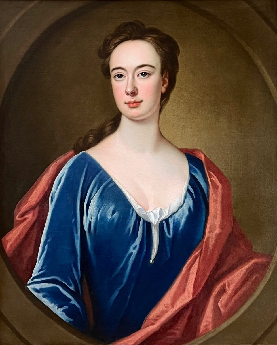 Portrait Anglais Du XVIIIe Siècle De Lady Margaret - Par Thomas Gibson (1680-1751)-photo-2