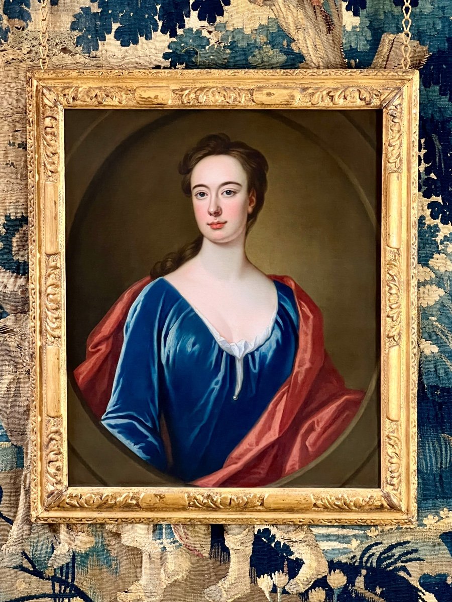 Portrait Anglais Du XVIIIe Siècle De Lady Margaret - Par Thomas Gibson (1680-1751)-photo-1