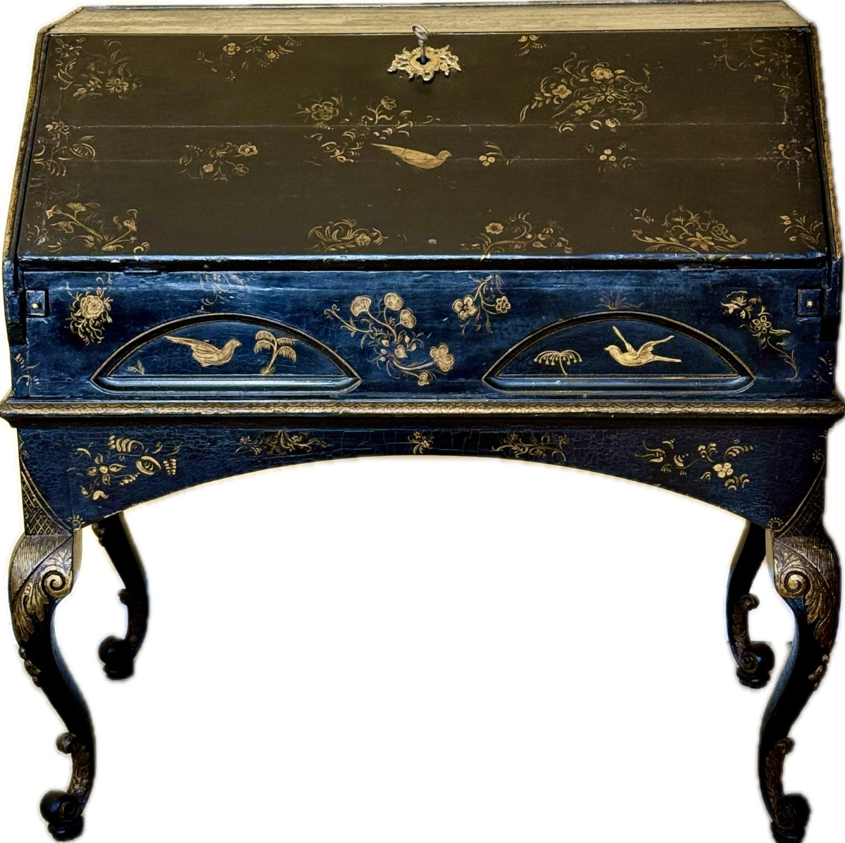 Rare Early 18th Century Chinese Black Lacquer Export Desk-photo-3