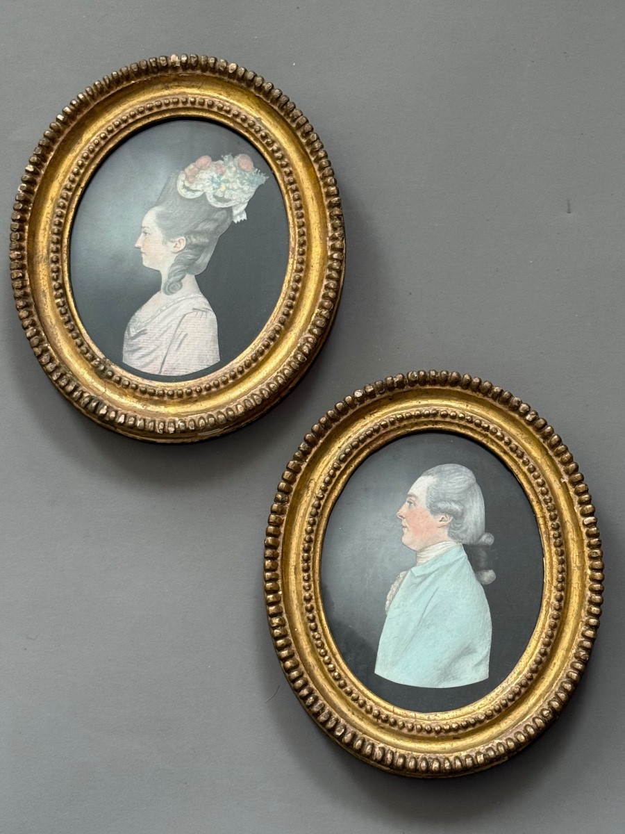 JAMES SHARPLES (1751-1811) - PORTRAIT D'UNE DAME ET D'UN GENTLEMAN