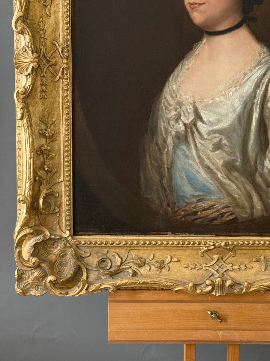 CERCLE DE THOMAS BEACH (1739-1806) - HUILE SUR TOILE PORTRAIT DE HANNAH HASS-photo-1