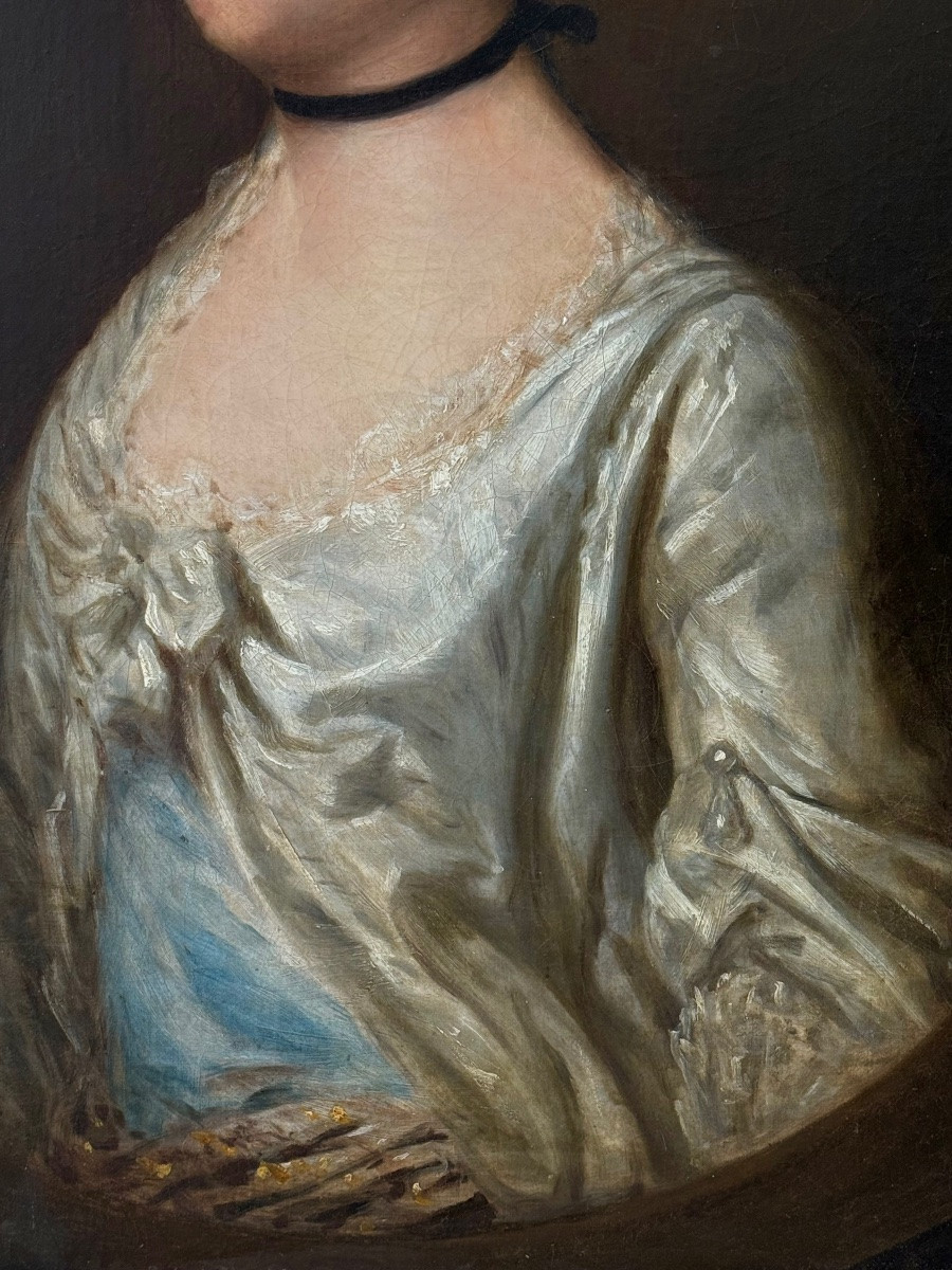 CERCLE DE THOMAS BEACH (1739-1806) - HUILE SUR TOILE PORTRAIT DE HANNAH HASS-photo-2