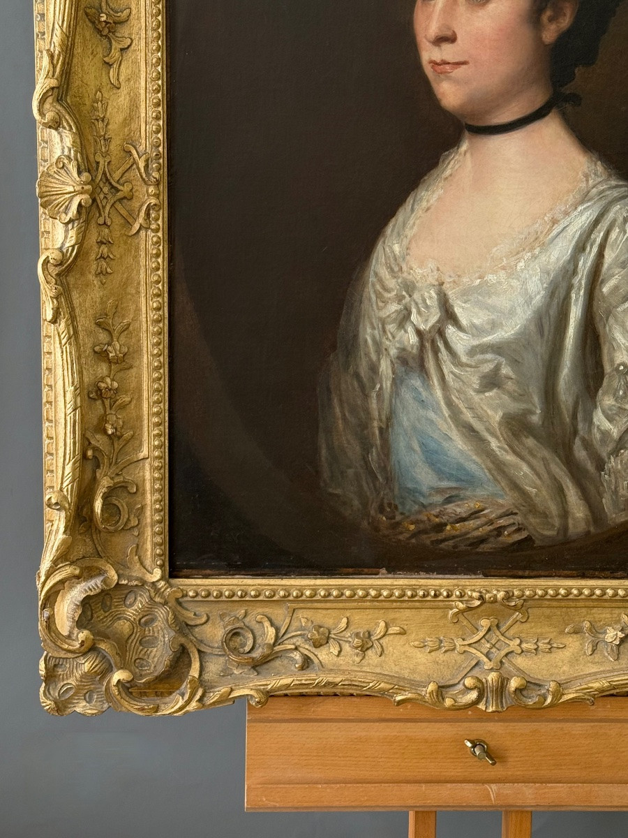 CERCLE DE THOMAS BEACH (1739-1806) - HUILE SUR TOILE PORTRAIT DE HANNAH HASS-photo-4