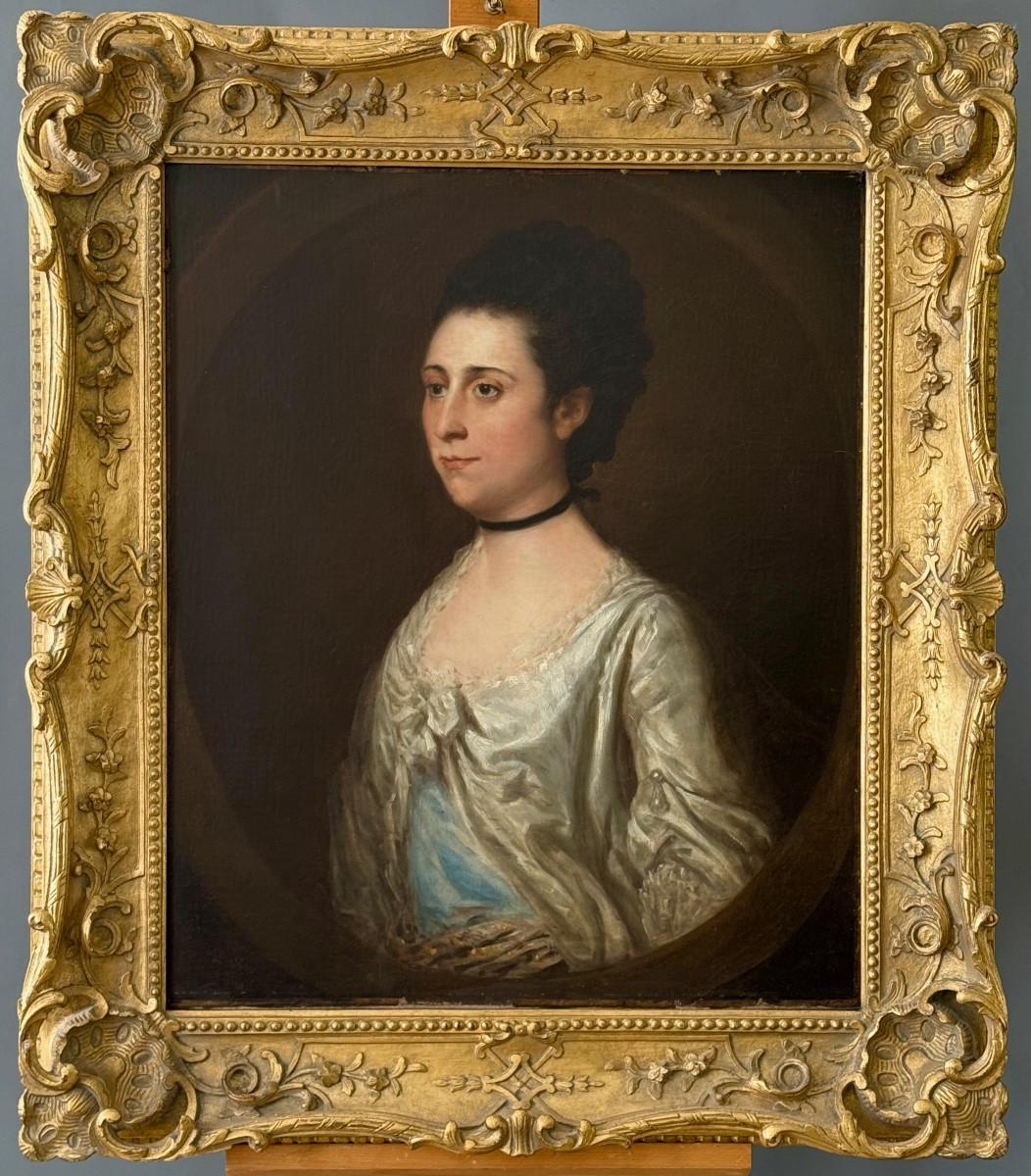 CERCLE DE THOMAS BEACH (1739-1806) - HUILE SUR TOILE PORTRAIT DE HANNAH HASS-photo-7