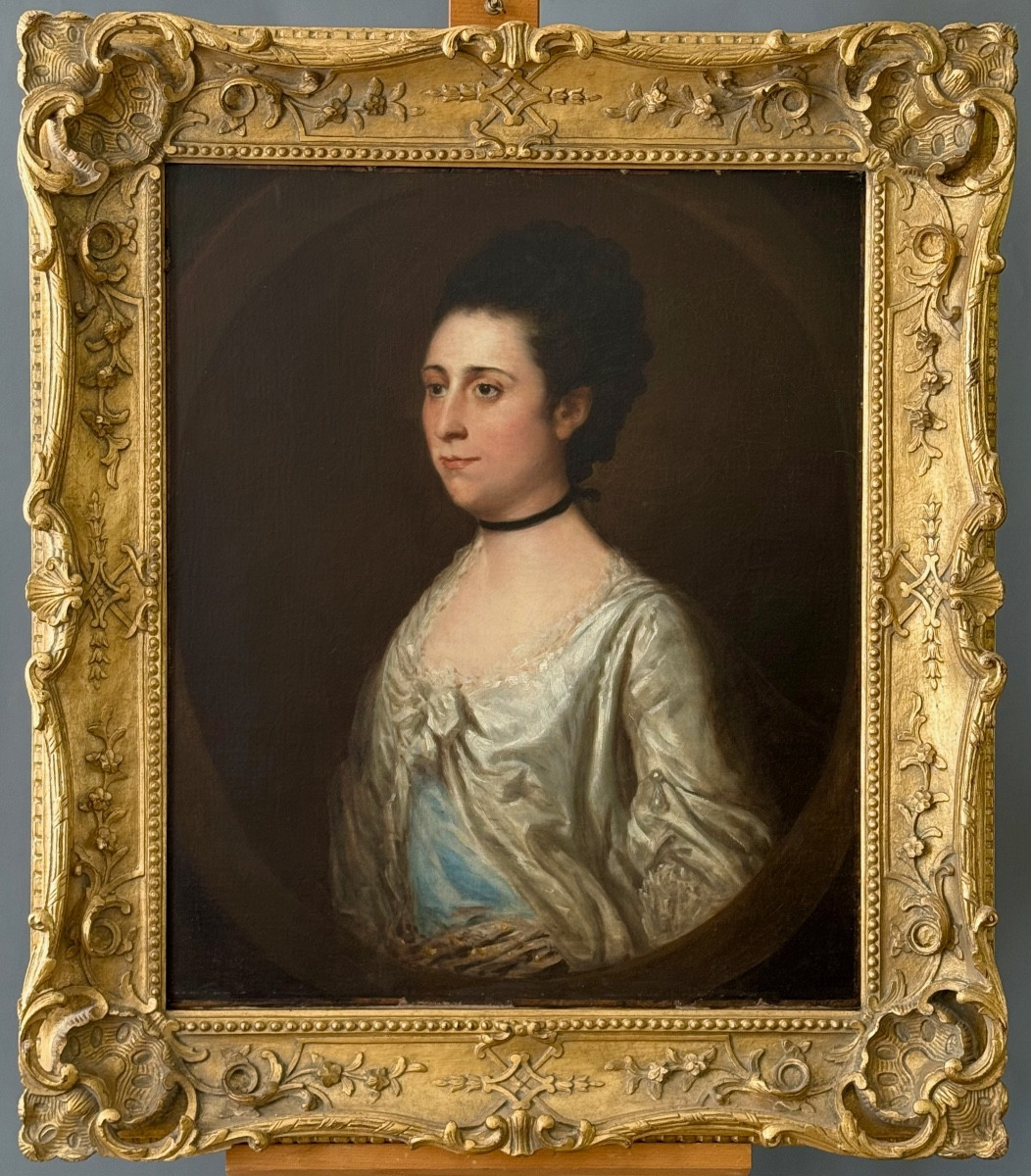 CERCLE DE THOMAS BEACH (1739-1806) - HUILE SUR TOILE PORTRAIT DE HANNAH HASS