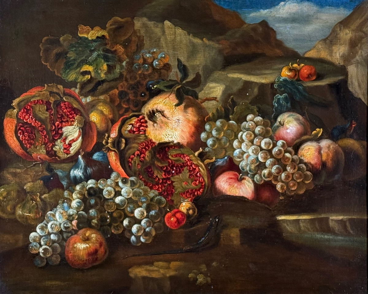 CERCLE DE MAXIMILIAN PFEILER (1656-1746) - DÉBUT DU XVIIIeme SIÈCLE - NATURE MORT ROMAINE-photo-2