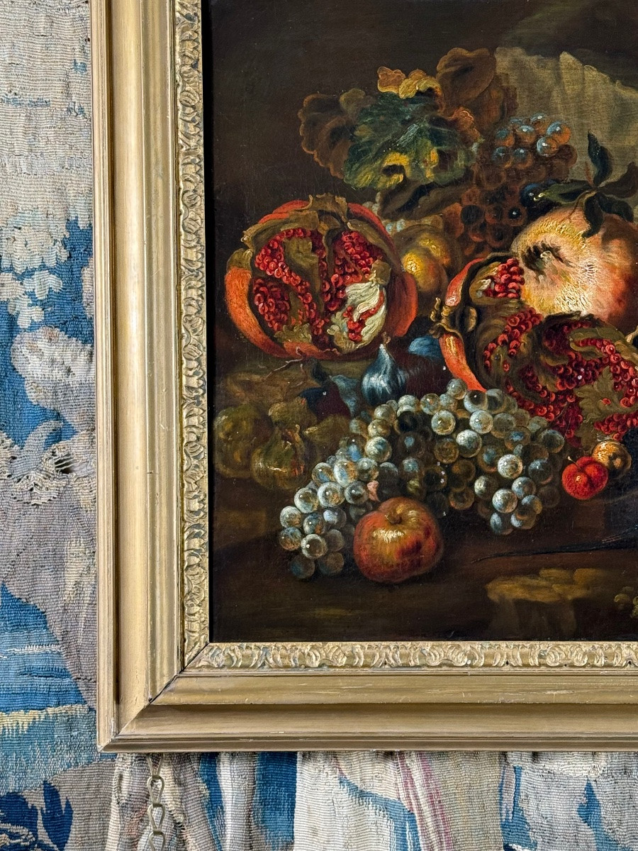 CERCLE DE MAXIMILIAN PFEILER (1656-1746) - DÉBUT DU XVIIIeme SIÈCLE - NATURE MORT ROMAINE-photo-3