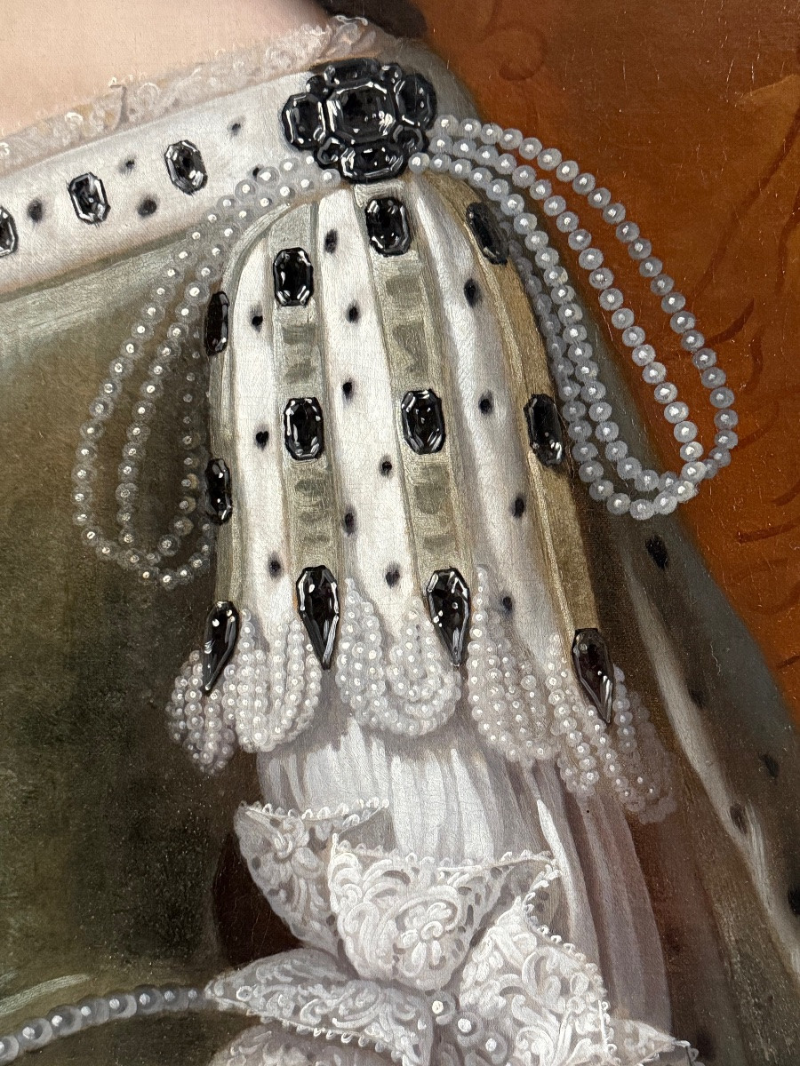 Portrait Of Queen Mary Ii, Workshop Of Sir Godfrey Kneller (1646-1723)-photo-3