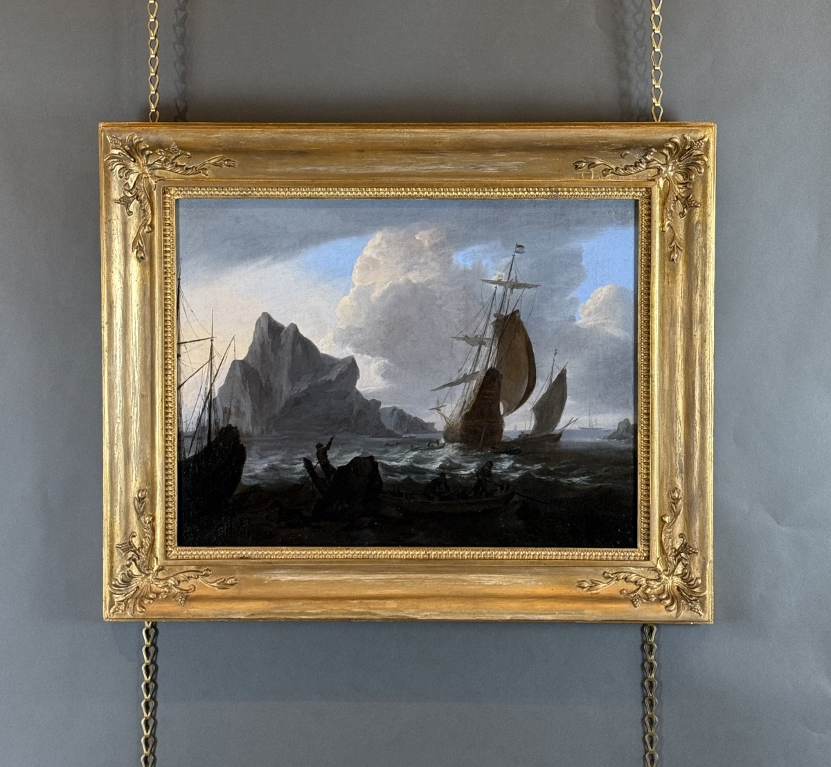 CERCLE DE BONAVENTURA PEETERS (1614-1652) - BATEAUX HOLLANDAIS DANS LA TEMPÊTE-photo-7