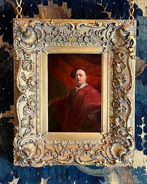 Portrait Of Alexander Van Aken (1701-1757), Oil On Panel, English, 18th Century-photo-4