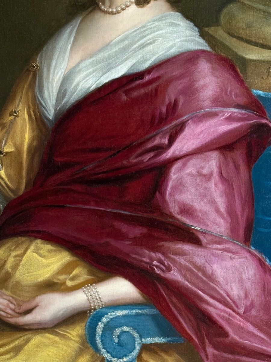 ÉCOLE ANGLAISE, 1644 - PORTRAIT DE LUCY HUTCHINSON (1620-1681) THOMAS OU EDWARD HUTCHINSON-photo-4