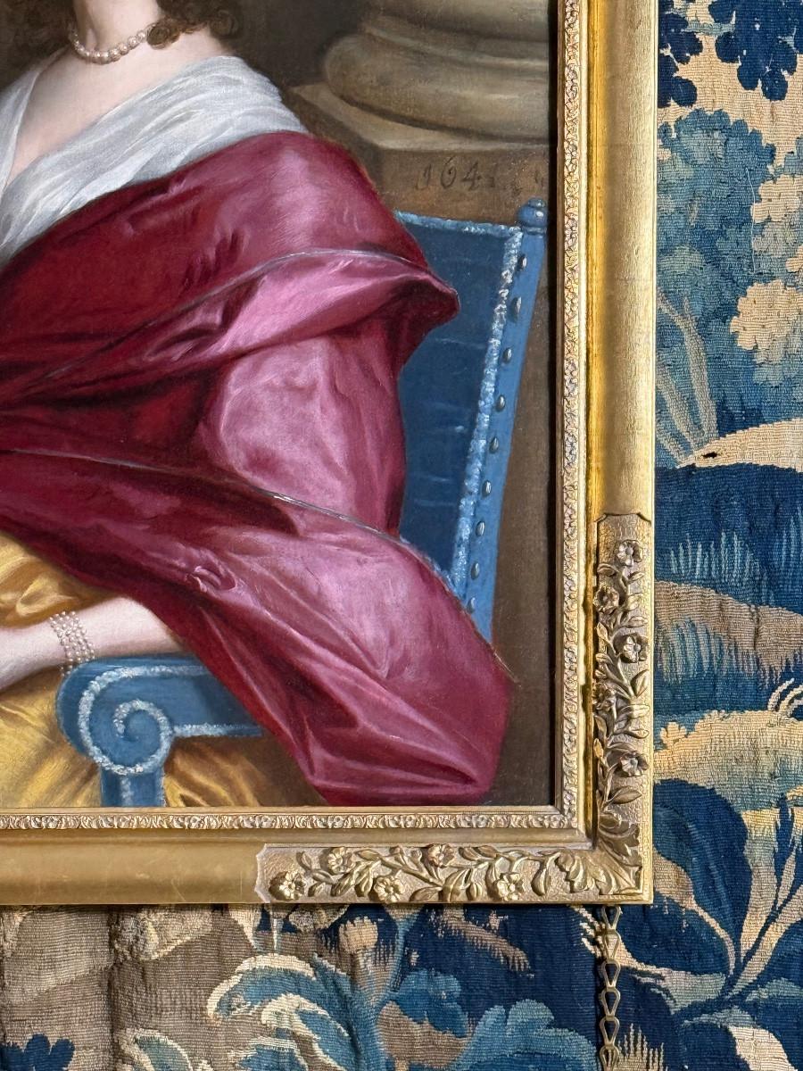 ÉCOLE ANGLAISE, 1644 - PORTRAIT DE LUCY HUTCHINSON (1620-1681) THOMAS OU EDWARD HUTCHINSON-photo-5