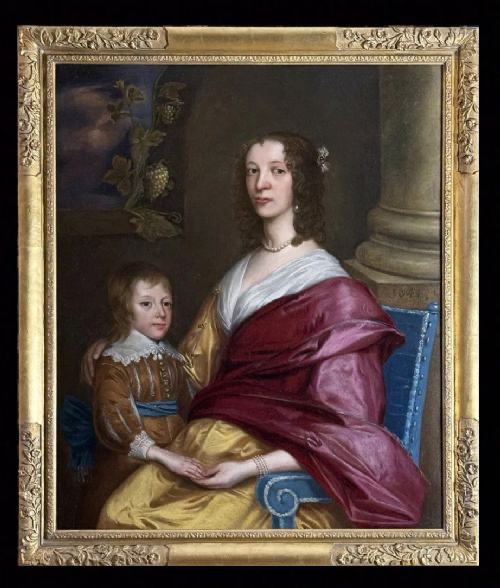 ÉCOLE ANGLAISE, 1644 - PORTRAIT DE LUCY HUTCHINSON (1620-1681) THOMAS OU EDWARD HUTCHINSON