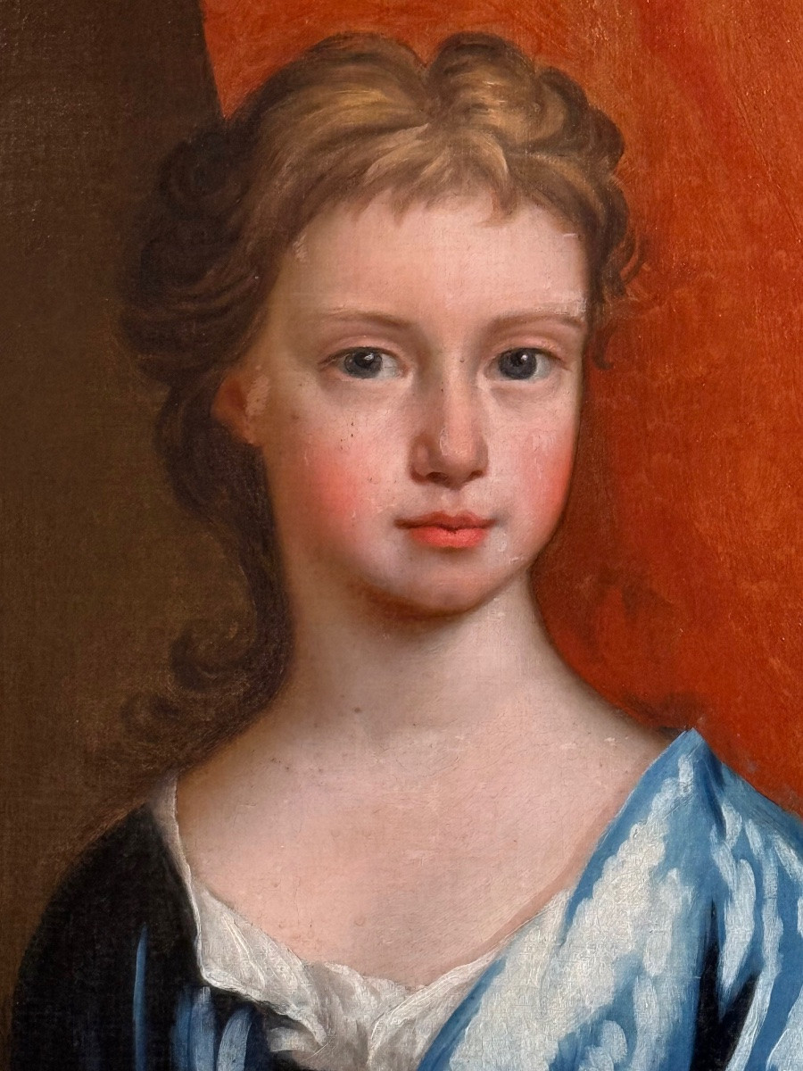 Robert Byng's Circle (1666-1720) - Portrait Of A Young Woman Circa 1700-photo-1