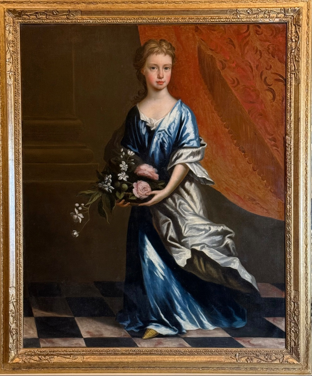 Robert Byng's Circle (1666-1720) - Portrait Of A Young Woman Circa 1700-photo-5