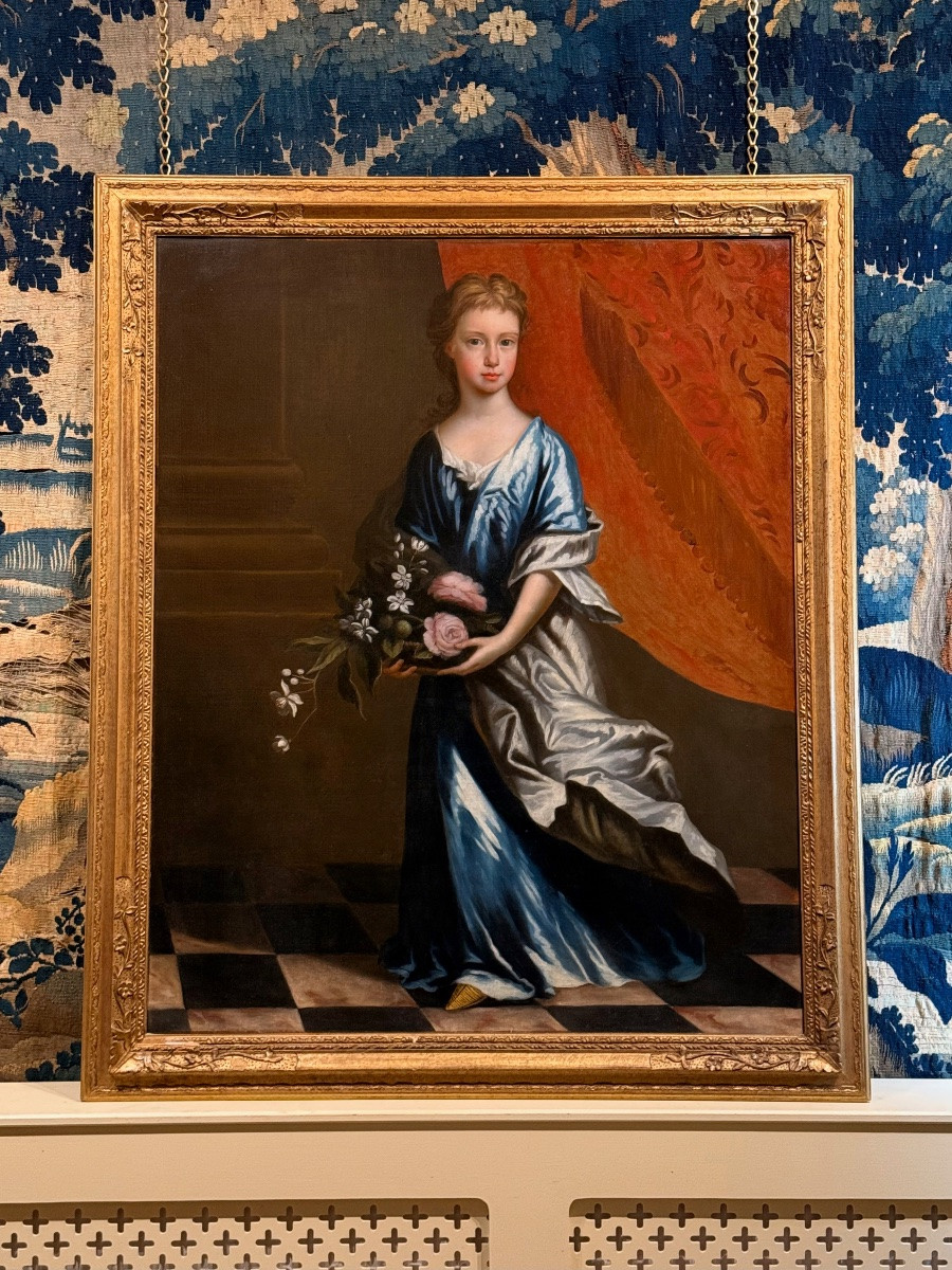 Robert Byng's Circle (1666-1720) - Portrait Of A Young Woman Circa 1700-photo-6