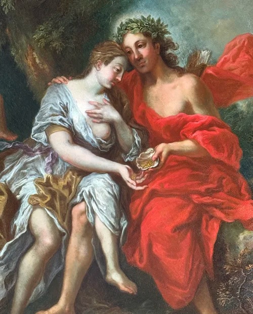 Charles Antoine Coypel (1694-1752)  - Apollon Et Daphné et Venus Et Apollon-photo-4
