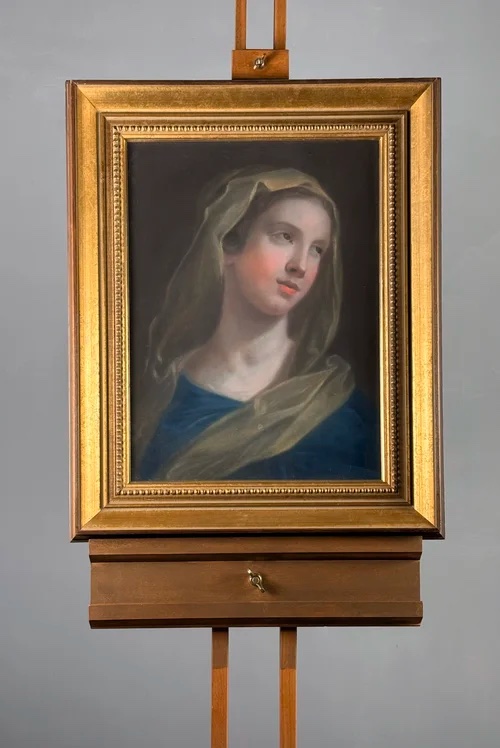 Pastel Painting Of The Virgin Mary, Roman School Of The 18th Century - Circle Of Benedetto Luti-photo-1