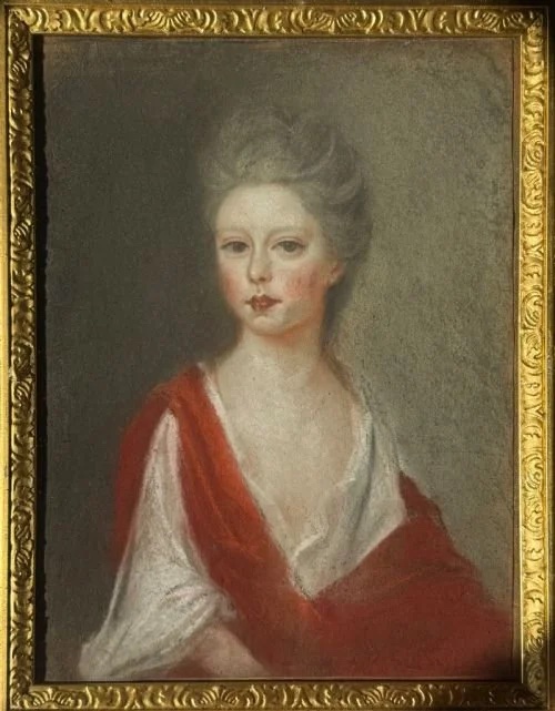 HENRIETTA DE BEAULIEU DERING JOHNSTON (1674-1729) - PORTRAIT AU PASTEL D'UNE DAME, DÉBUT DU XVI-photo-4