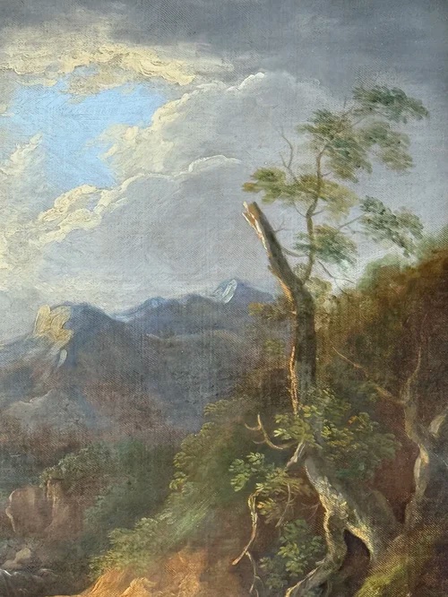 BENJAMIN BARKER DE BATH (1776 - 1838) - UN PAYSAGE MONTAGNEUX AVEC DES FIGURINES.-photo-3