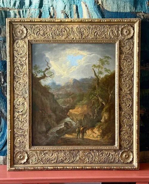 BENJAMIN BARKER DE BATH (1776 - 1838) - UN PAYSAGE MONTAGNEUX AVEC DES FIGURINES.-photo-4