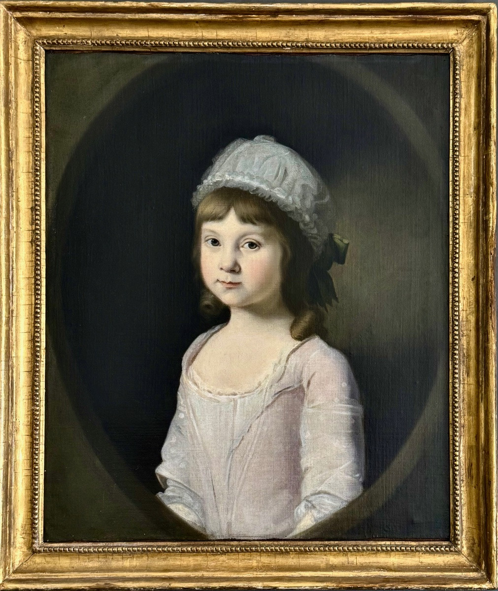 CERCLE DE JOSHUA REYNOLDS PRA (1723-1792) - PORTRAIT D'UNE JEUNE FILLE.-photo-4