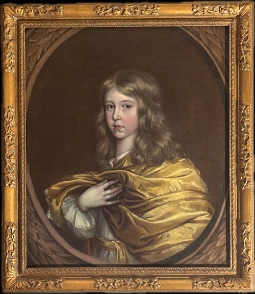 ÉCOLE ANGLAISE DU XVIIE SIÈCLE - UN GARÇON AVEC DES DRAPÉS JAUNES-photo-7