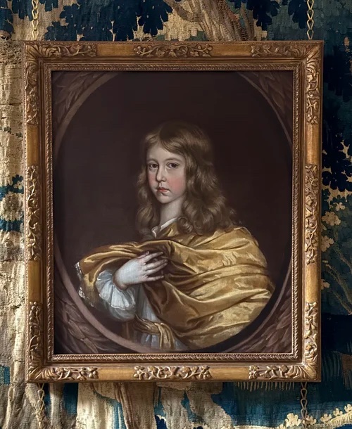 ÉCOLE ANGLAISE DU XVIIE SIÈCLE - UN GARÇON AVEC DES DRAPÉS JAUNES-photo-8