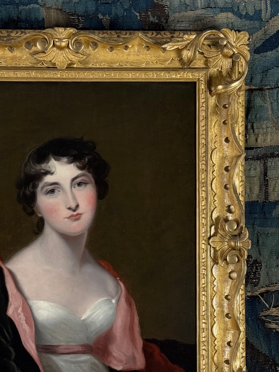 Portrait de Mlle Thayer, atelier de Sir Thomas Lawrence P.R.A (1769 - 1830)-photo-1