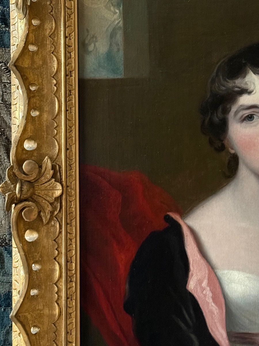 Portrait de Mlle Thayer, atelier de Sir Thomas Lawrence P.R.A (1769 - 1830)-photo-3