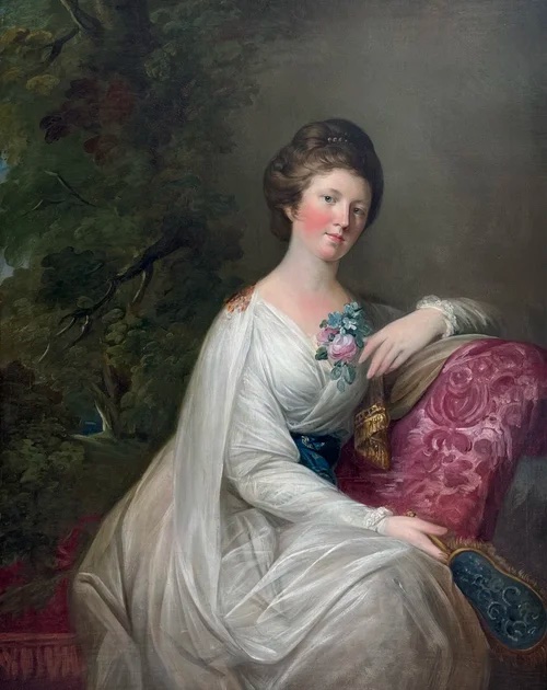 GEORGE WILLISON (1741-1797) - PORTRAIT D'HENRIETTA FORDYCE (NEE CUMMING).-photo-2