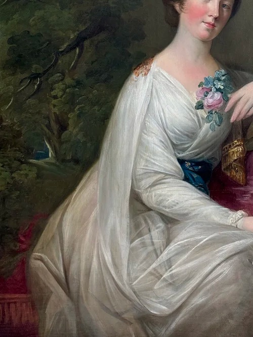 GEORGE WILLISON (1741-1797) - PORTRAIT D'HENRIETTA FORDYCE (NEE CUMMING).-photo-3