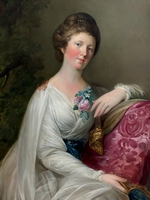 GEORGE WILLISON (1741-1797) - PORTRAIT D'HENRIETTA FORDYCE (NEE CUMMING).-photo-4