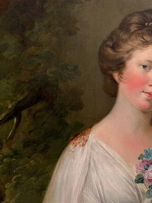 GEORGE WILLISON (1741-1797) - PORTRAIT D'HENRIETTA FORDYCE (NEE CUMMING).-photo-6