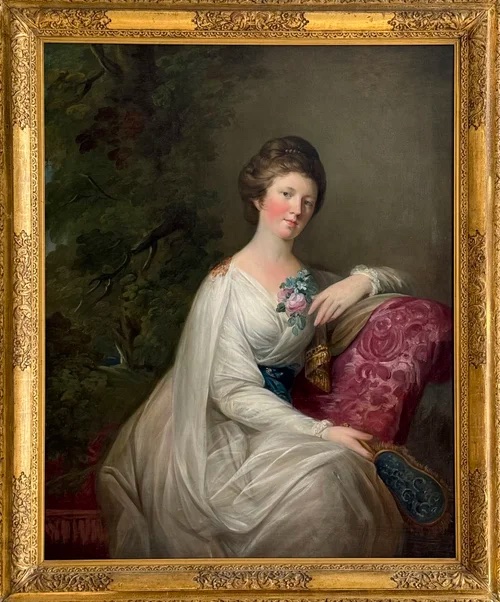 GEORGE WILLISON (1741-1797) - PORTRAIT D'HENRIETTA FORDYCE (NEE CUMMING).-photo-8