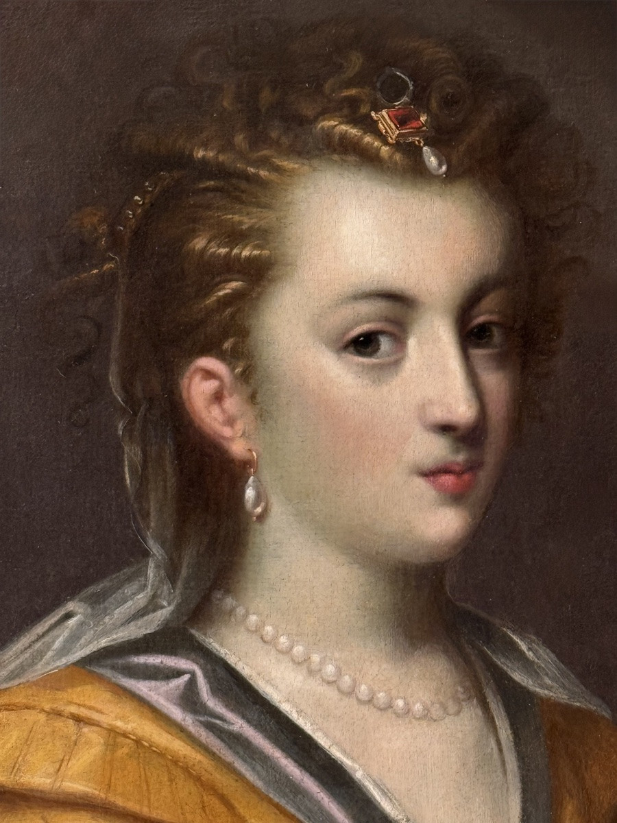 16th Century Italian Renassance School - Portrait Of A Noblewoman-photo-2