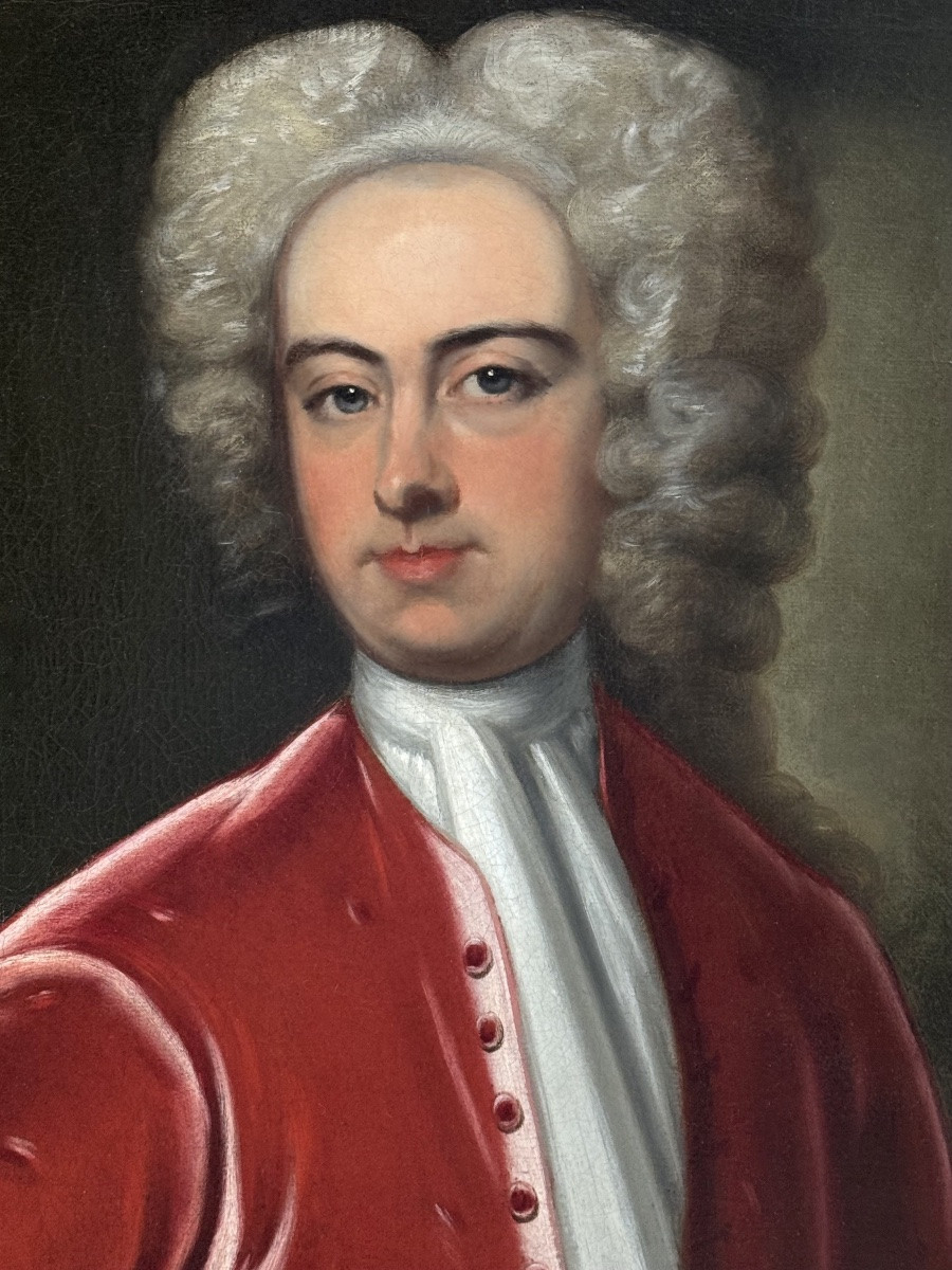 Portrait d'Un Gentleman Anglais Du Debut Du 18ème Siecle-photo-4
