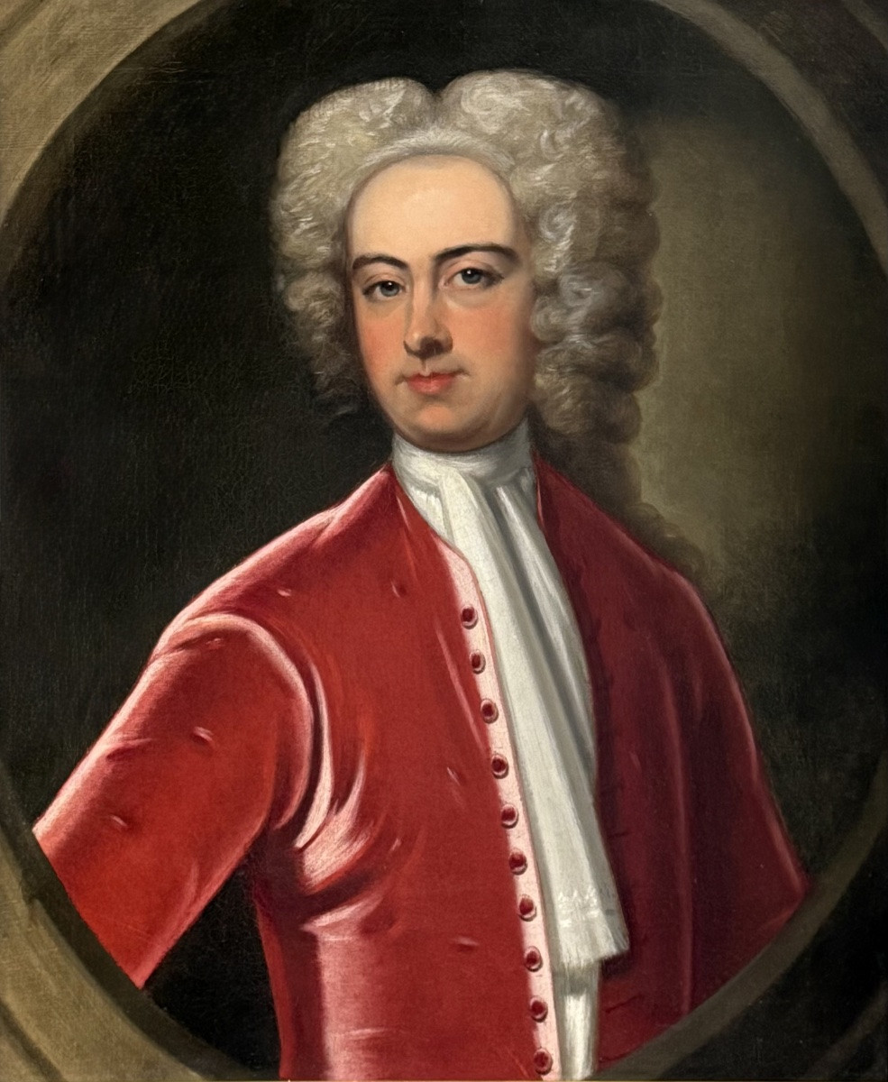 Portrait d'Un Gentleman Anglais Du Debut Du 18ème Siecle-photo-1