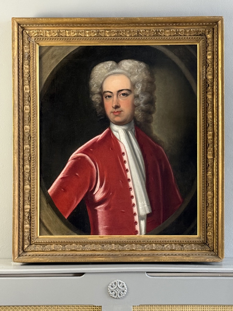 Portrait d'Un Gentleman Anglais Du Debut Du 18ème Siecle-photo-3