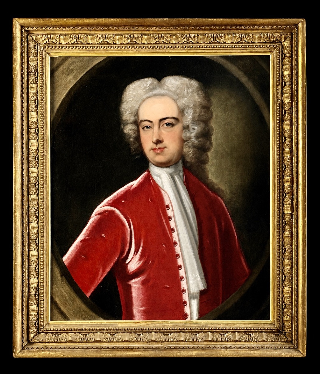 Portrait d'Un Gentleman Anglais Du Debut Du 18ème Siecle