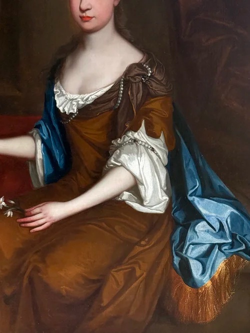 GERARD LANSCROON (1655-1737) – PORTRAIT D'UNE DAME DE LA FAMILLE MARKHAM.-photo-7