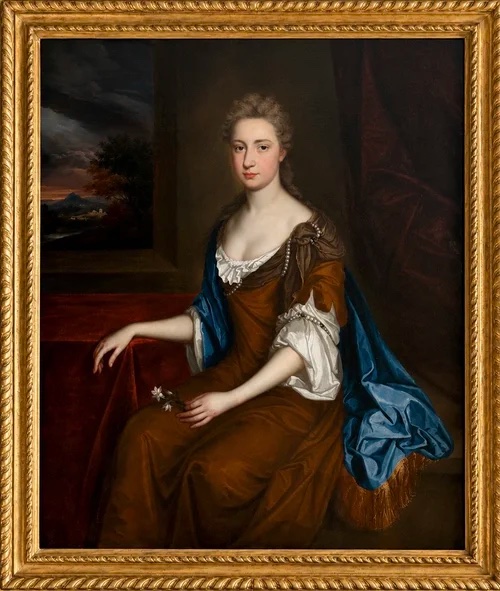 GERARD LANSCROON (1655-1737) – PORTRAIT D'UNE DAME DE LA FAMILLE MARKHAM.