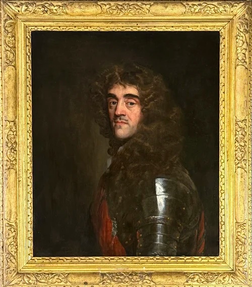 John Greenhill (c. 1644–1676) – Half-length Portrait Of A Knight In Armor With A Scarf -photo-2