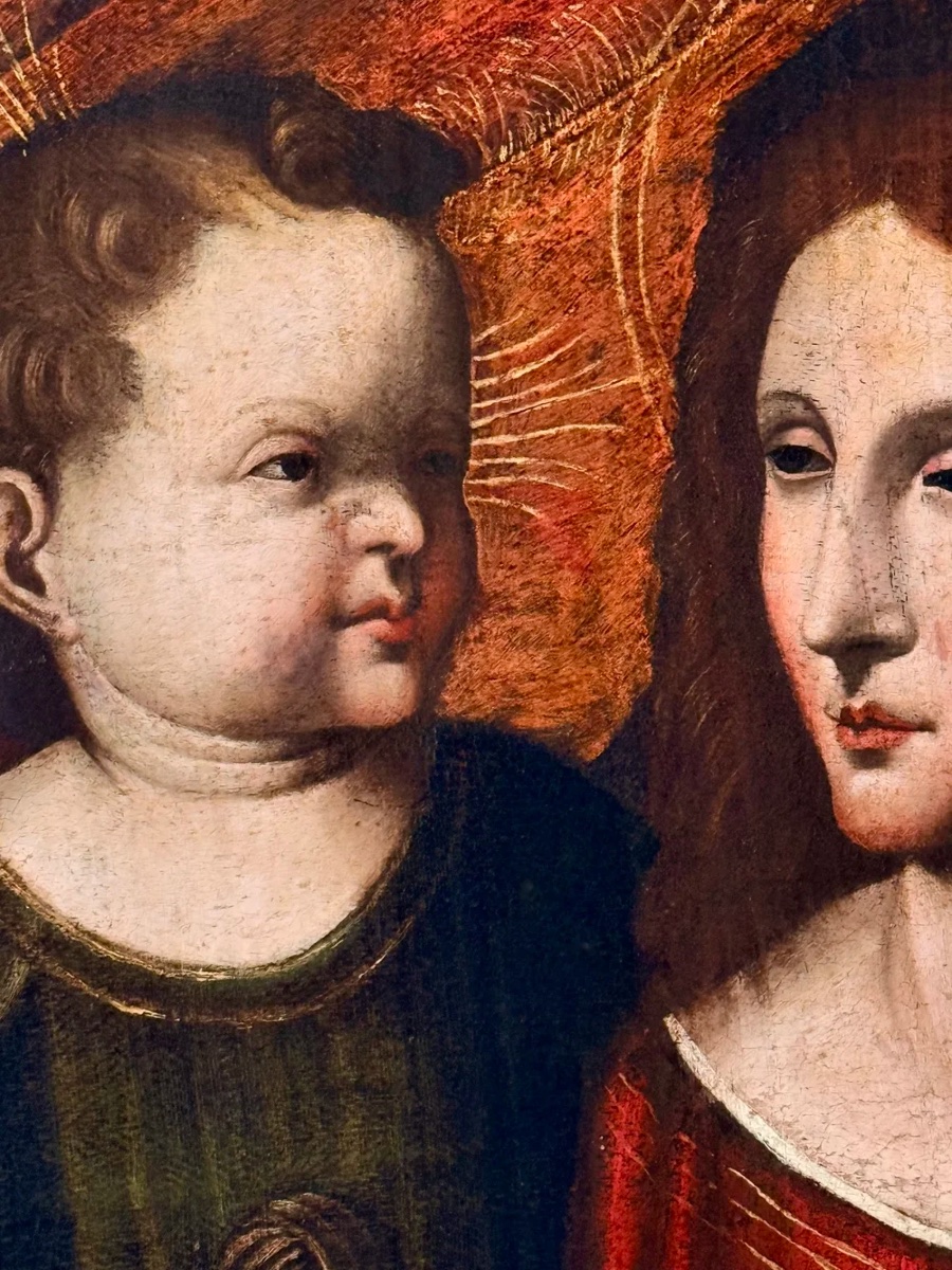 Italian Renaissance School - “the Virgin And Child” / Circle Of Bernardino Luini.-photo-2