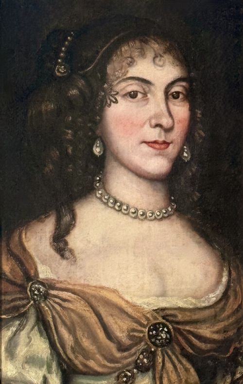 Portrait Of A Lady, Oil On Canvas, 17th-century English School-photo-2