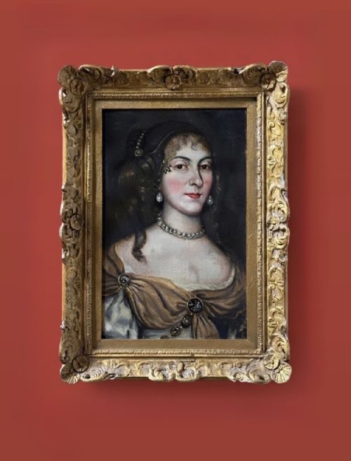 Portrait Of A Lady, Oil On Canvas, 17th-century English School-photo-2
